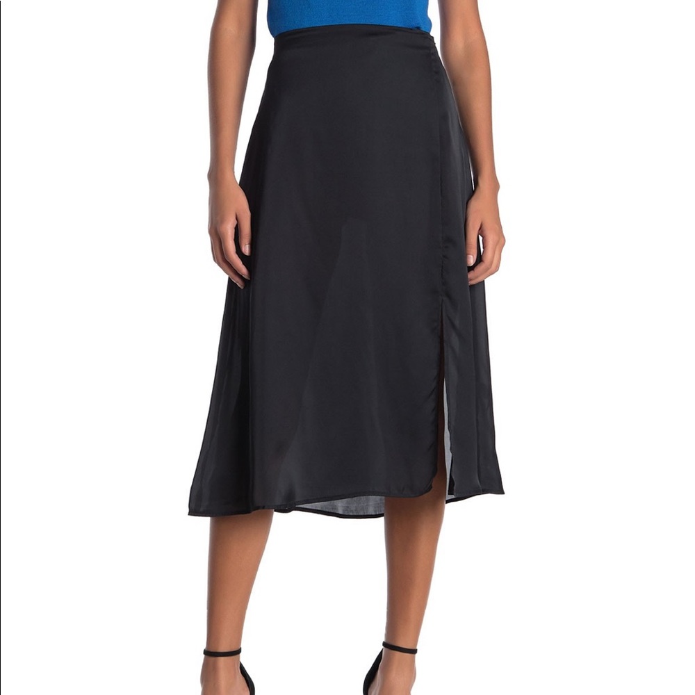 Black Satin Skirt